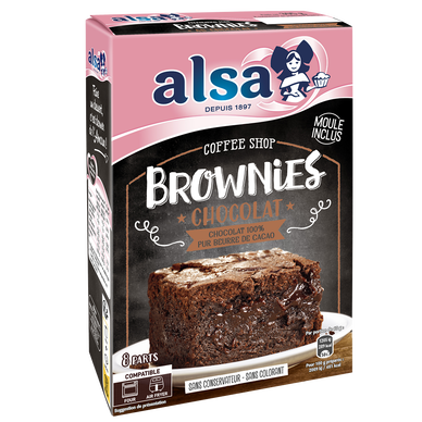 Préparation brownies ALSA paquet 305G