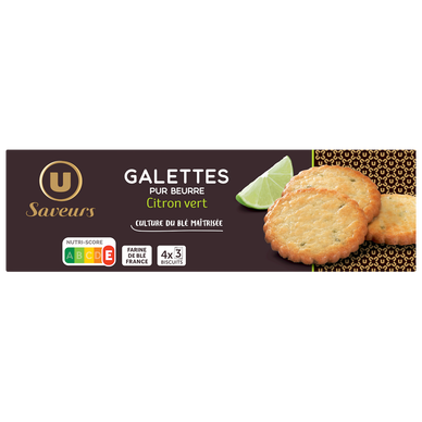 Biscuits Galettes au citron vert 100g
