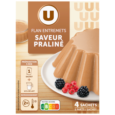 Préparation Entremets pour flan praliné, 4 doses, 180g