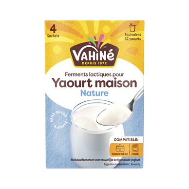 Ferments lactiques pour yaourt maison nature VAHINE 4x4g 16g