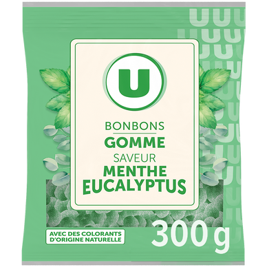 Bonbons saveur à la menthe et eucalyptus, - sachet de 300g