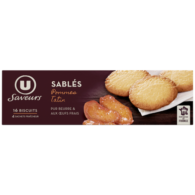 Biscuits Sablés pommes tatin U SAVEURS 120g