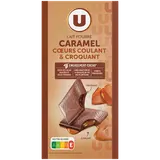 Chocolat au lait fourré caramel double texture  Tablette de 130g