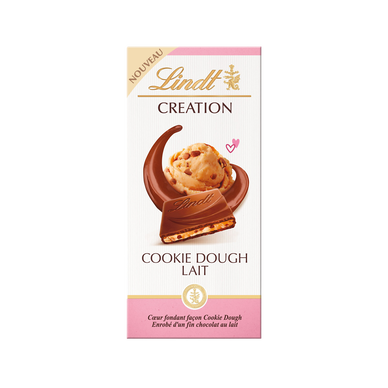 Tablette chocolat cookie dough lait création LINDT 150g
