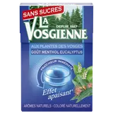 Bonbons LA VOSGIENNE goût menthol eucalyptus sans sucres, 46g