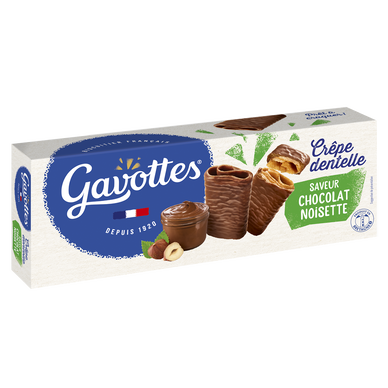 Crèpes dentelle saveur noisette chocolat lait GAVOTTES 90g