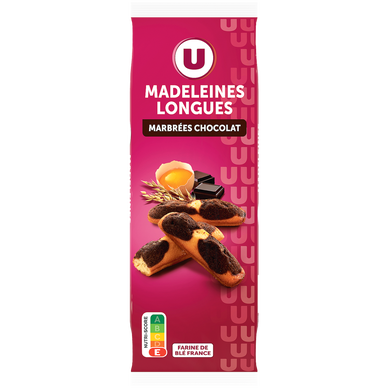 Madeleines longues marbrées chocolat - 250g
