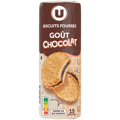 Goûters ronds fourrés au chocolat U, 300g