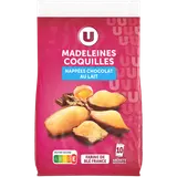 Madeleines coquilles nappées de chocolat au lait U 250g
