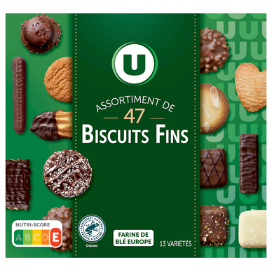 Assortiment de 47 biscuits fins U 400G