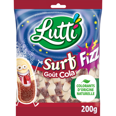 Bonbons Surfizz Cola piquants LUTTI - Sachet de 200g