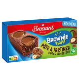 Brownie twist individuel choco noisette BROSSARD x4 156g