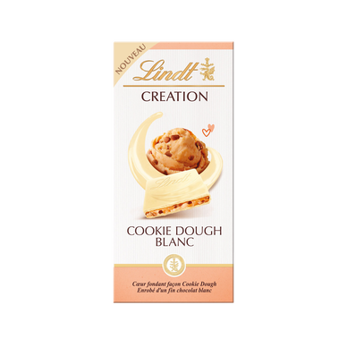 Tablette de chocolat cookie dough blanc création LINDT 150g