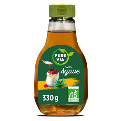 Sirop d'agave bio PURE VIA flacon 330g