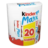Barres chocolat maxi KINDER , x20 soit 420g