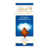 Chocolat au Lait extra fondant LINDT EXCELLENCE, Tablette de 100g