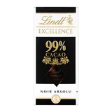 Chocolat excellence noir 99% de cacao LINDT, 50g