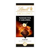 Chocolat noir noisette caramel LINDT EXCELLENCE, Tablette de 100g