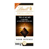 Chocolat noir caramel beurre demi-sel LINDT EXCELLENCE, tablette 100g