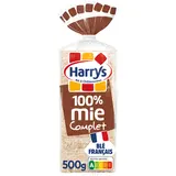 Pain de mie complet 100% mie sans croûte sans additifs HARRYS - 500g
