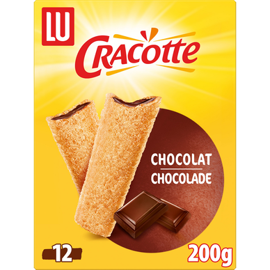 Biscottes fourrées au chocolat CRACOTTE - Paquet de 200g