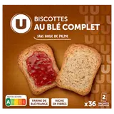 Biscottes au blé complet  x36 tranches de 300g
