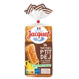 Pain de mie Tartine P'tit Déj(r) farine Complète Sans Sucres Ajoutés JACQUET  - x14 - 410g