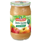 Dessert fruitier pomme nature sans sucres ajoutés, ANDROS, bocal, 730g
