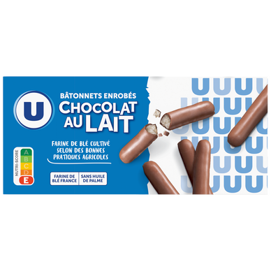 Gâteaux Bâtonnets au chocolat au lait, paquet 150g