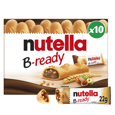 Biscuits croustillant fourré au NUTELLA B-READY, paquet de 220g