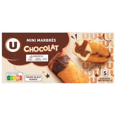 Mini gâteaux marbré chocolat  5 paquets de 30g, 150g