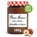 Pâte à tartiner noisettes et cacao sans huile BONNE MAMAN, pot 580g