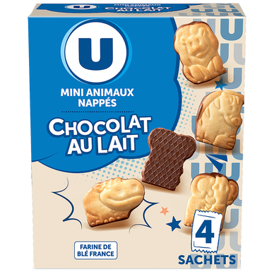 Gâteau Mini animaux nappés chocolat lait, 160g