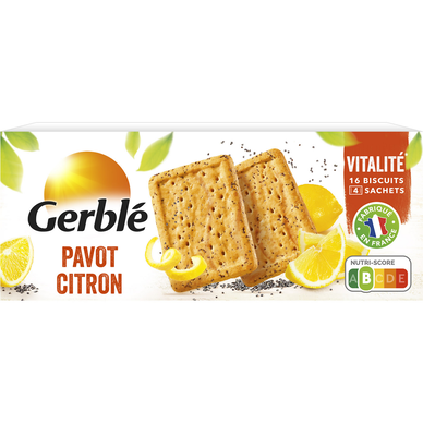 Biscuits pavot citron GERBLE - 4x4  200g