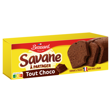 Gâteau marbré SAVANE Tout chocolat noir BROSSARD, 310g
