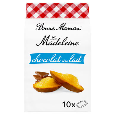 Madeleines nappées chocolat au lait - BONNE MAMAN - x10 - 300g