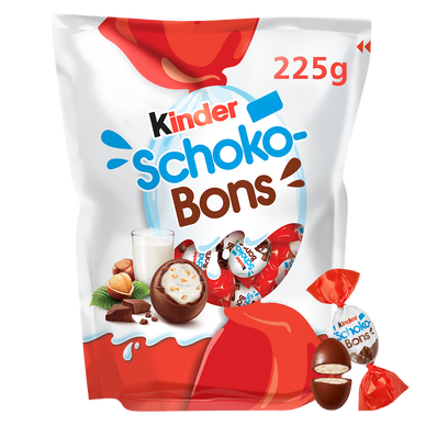 Oeufs chocolat Schokobons KINDER, sachet de 225g