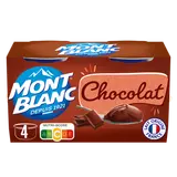 Crème dessert Coupelles Chocolat MONT BLANC, 4x125g