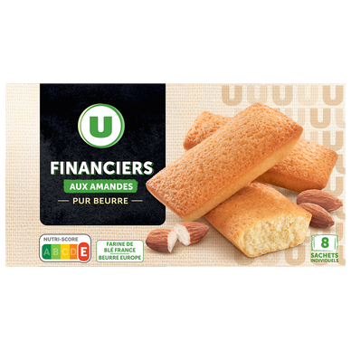 Financiers aux amandes pur beurre  x8  -  200g