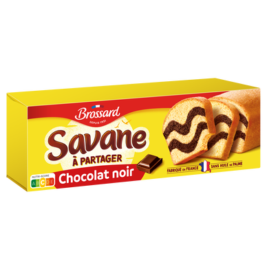 Gâteau marbré SAVANE chocolat noir familial BROSSARD, 310g