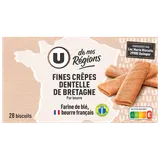 Fines crêpes dentelle de Bretagne au beurre , paquet 120g