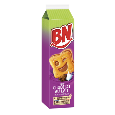 Biscuits fourrés chocolat lait BN, x16, 285g