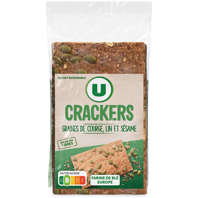 Crackers aux graines de courge - paquet de 175g