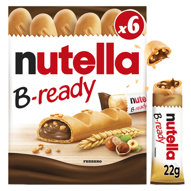 Biscuits croustillant fourré au NUTELLA B-READY, paquet de 132g