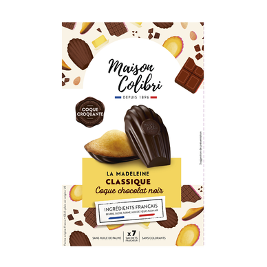 Madeleines classique coque chocolat noir COLIBRI 182g