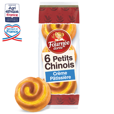 P'tits Chinois à la crème pâtissière LA FOURNEE DOREE, 6 pièces, 300g