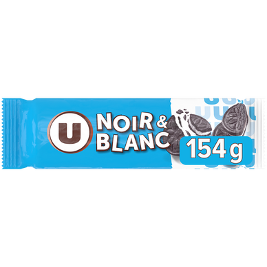 Biscuits cacao fourrés goût vanille U 154g