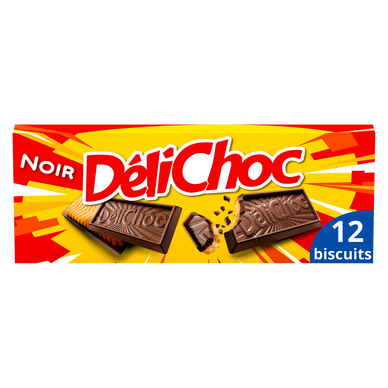 Biscuit au chocolat noir DELICHOC, 150g