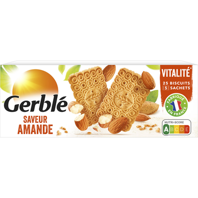 Biscuits saveur amande GERBLE, paquet 210g