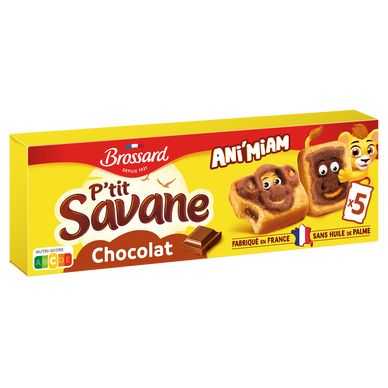 Gâteau P'tit savane chocolat, BROSSARD, x5, 150g